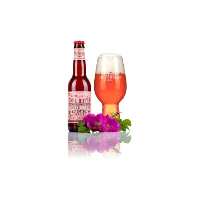 Пиво Flying Dutchman Rose Hipped Hibiscus Dipped Flower Power Funky Sour 33cl / Флаинг датчман розе хипт фанки сауэр 330 МЛ