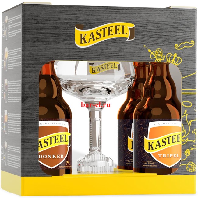 Kasteel Donker & Tripel gift pack / Подарочный пивной набор Кастил Донкер и трипель