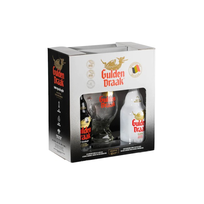 Пиво Van Steenberge Gulden Draak gift set (2 bottles & glass) / Пивной подарочный набор Гулден Драк