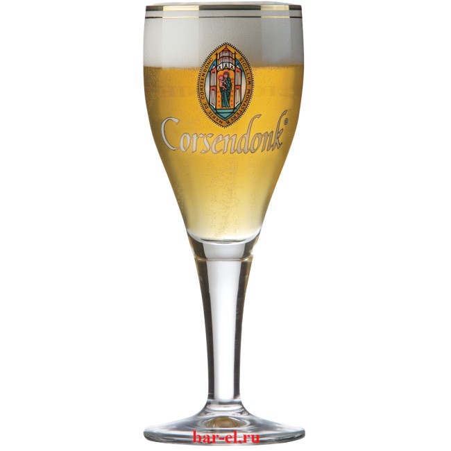 Corsendonk beer glass 33cl/ Пивной бокал Корседонк на высокой ножке 330 МЛ