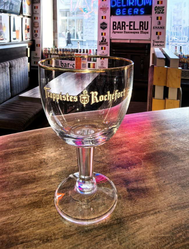 Trappistes Rochefort beer glass 15cl/ Пивной бокал Трапист Рошфор 150 МЛ