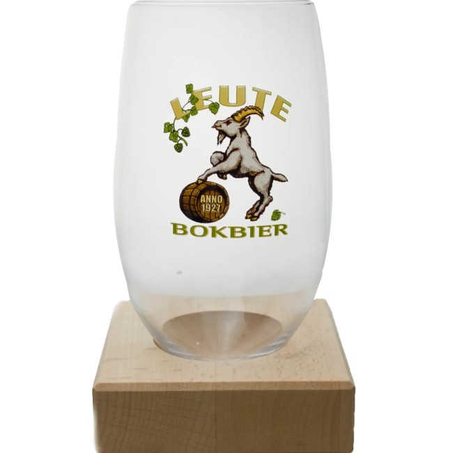 Van Steenberge Leute Bokbier - flask beer glass 33cl/ Пивной бокал Колба Ван Стеенберг Лейте Бокбир 330 МЛ