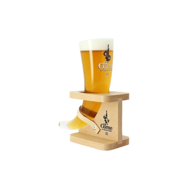La corne beer glass 33cl/ Пивной бокал Рог на подставке 330 МЛ