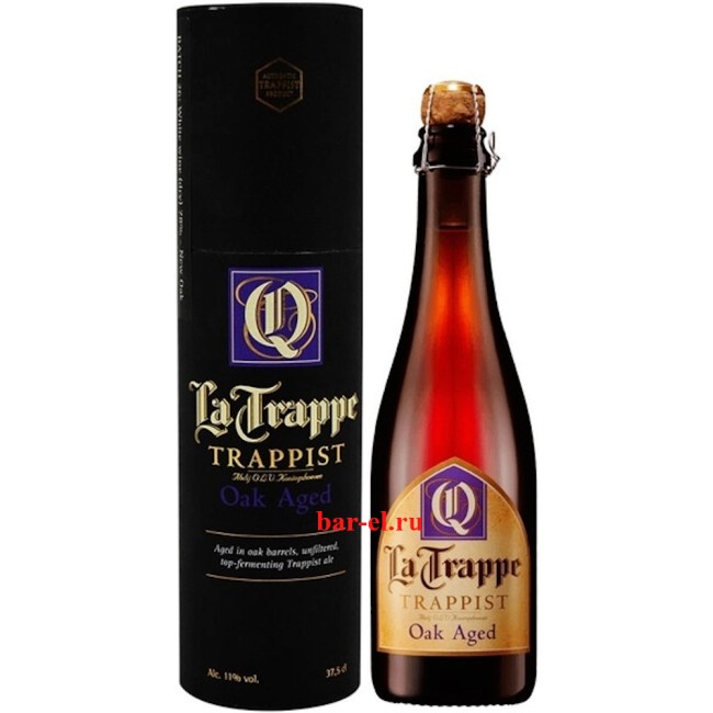 Пиво La trappe Quadrupel Oak Aged in tuba 37cl / Ла Траппе Квадрупель Оак Эйджд в тубе 375 МЛ