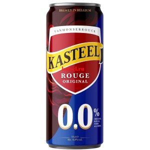 Пиво Kasteel Rouge zero Alcohol in can 33cl / Кастил Руж безалкогольный  Ж/Б 330 МЛ